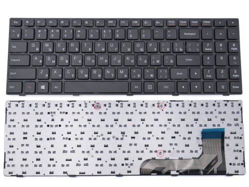Клавіатура для ноутбука Lenovo IdeaPad 100-15IBY / 100-15IB / B50-10 — чорна, RU-розкладка