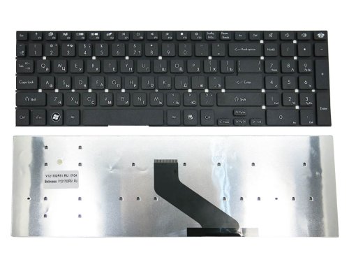 Клавіатура для ноутбука Packard Bell EasyNote LS11/TS11/LV11/LK11, Gateway NV55, Acer 5830 — RU, чорна, без рамки