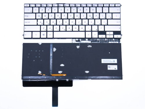 Клавіатура з підсвіткою для Asus UX490, UX490CA, UX490UA, UX490U, UX490UAR — RU Silver (Original)