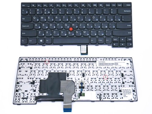 Клавіатура для ноутбука Lenovo ThinkPad E450 / E455 / E450c / E460 / E465, чорна, RU-розкладка (04X6191, 04X6151, 04X6111)