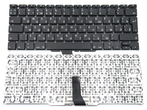 Клавіатура для Apple MacBook Air 11.6" (2011–2014) — сумісна з A1370, A1465 (MC505, MC506), розкладка RU, клавіша Enter велика