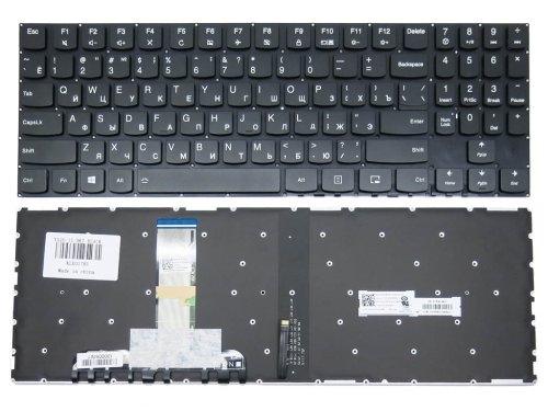 Клавіатура з підсвічуванням для LENOVO Legion Y520 / Y520-15IKB / Y520-15IKBA / Y520-15IKBN / Y720 / Y720-15IKB / Y530-15ICH / Y730 / Y540-15IRH / Y540-17IRH / Y545-PG0 — чорна (RU), без рамки, Original