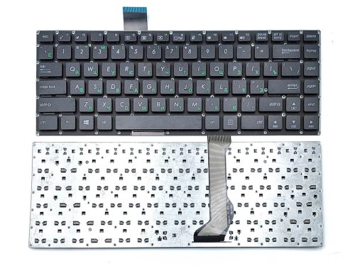 Клавіатура для ноутбуків ASUS VivoBook E402, E402M, E402MA, E402SA, E402S, E402N, E402NA, L402S, L402SA, R417, R417S, R417SA — чорна, розкладка RU, без рамки