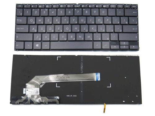 Клавіатура з підсвіткою для ASUS UX370, UX370U, UX370UA, UX370UAF, UX370UAR, Q325U, Q325UA — RU, сіра