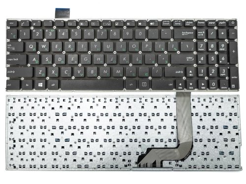 Клавіатура OEM для ноутбуків ASUS X542, X542BA, X542B, X542U, X542UR, X542UQR, X542UN, X542UF, X542UA, K542, K542B — RU розкладка, чорна, без рамки