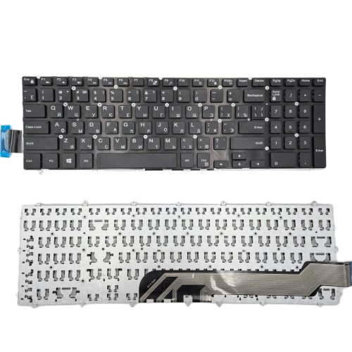 Клавіатура для ноутбуків DELL G3 3590/3579/3779/3593, G5 5500/5565/5567/5570/5590/5587/5575/5770/5775, G7 7588/7570/7580/7587/7566 та Vostro 3580 — чорна, RU, OEM