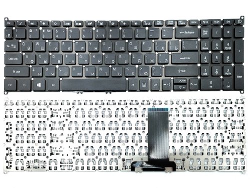 Клавіатура для ноутбуків ACER SP515-51 / SP515-51N / SP515-51GN та Nitro NP515-51 — чорна, розкладка RU