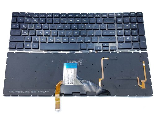 Клавіатура для ноутбука HP Omen 15-DC, 15-DH, 15T-DC — чорна (RU-розкладка), з RGB-підсвіткою