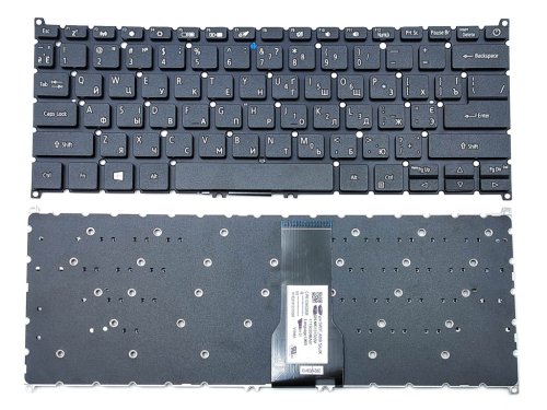 Клавіатура для ноутбуків ACER Swift SF114-32 / SF114-34 / SF313-51 / SF314-41 / SP513-51 / SP513-52NP / SP513-53 / SP514-52 / SP314-53 — українська розкладка (UA), чорна
