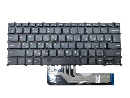 Клавіатура з підсвіткою для Lenovo Yoga Slim 7-14ARE05 / 7-14IIL05 / 7-14ITL05, чорна (RU)