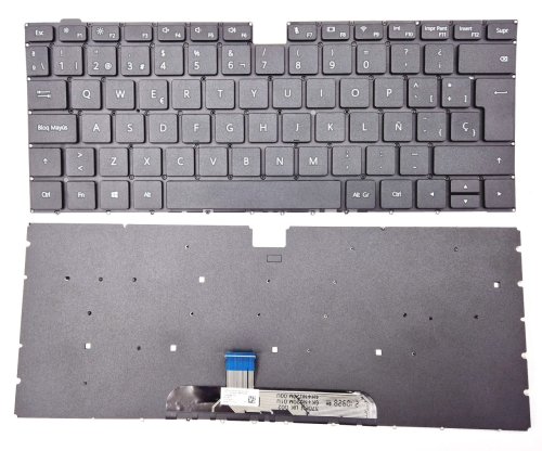 Клавіатура для Huawei MateBook D14, D15 SP Black (EU), іспанська розкладка — у комплекті українські наклейки, Original