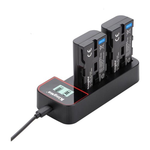 KingMa NP-F550: 2 акум + подвійний ЗП, для Sony NP-F330/530/550/570/730/750/770/930/950/960/970