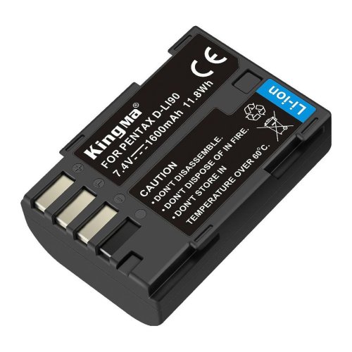 Акумулятор KingMa D-LI90 1600 мА·год для Pentax K-7/K-5/K-5 II/K-5 IIs/K-3/K-3 II 100%