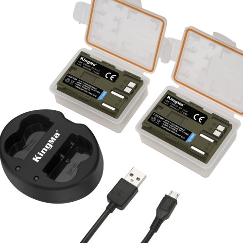 KingMa BP-511: 2 акуми + ЗП на 2, для Canon EOS 10D/20D/30D/40D/50D/300D/5D/5D Mark II/PowerShot G5/G6