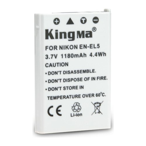 Акумулятор KingMa EN‑EL5 1180 mAh для Nikon Coolpix 3700/4200/5200/5900/7900/8800/8850/9000/9100
