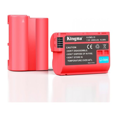 Акумулятор KingMa EN-EL15 2400 мА·год для Nikon D7000/D7100/D7200/D7500/D600/D610/D750/D800/D810 (100)