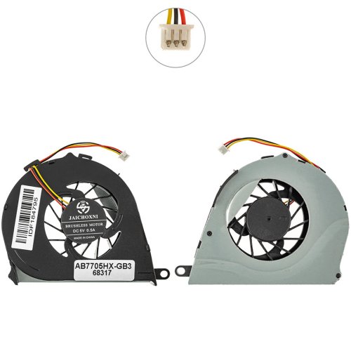 Вентилятор (кулер) для ноутбука Toshiba Satellite L755/L755D, версія 2, AB7705HX-GB3