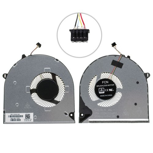 Вентилятор (кулер) для ноутбука HP 15-DW/15-DU/15S-DU, 4pin, L52034-001 Original