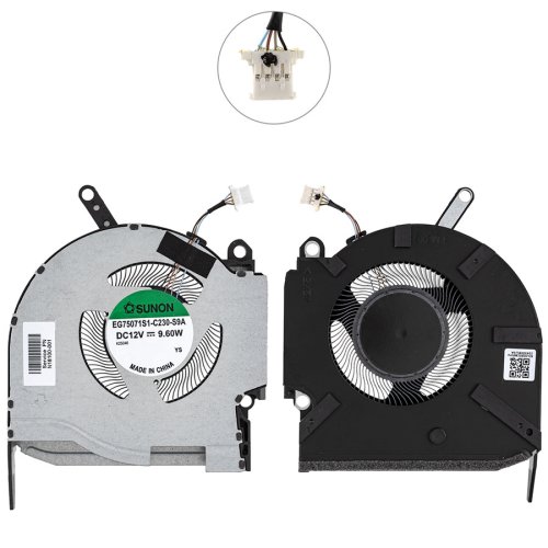 Кулер (GPU Fan) для ноутбука HP Omen 16‑K, 12V 80W, сумісний: 16‑K (Original)