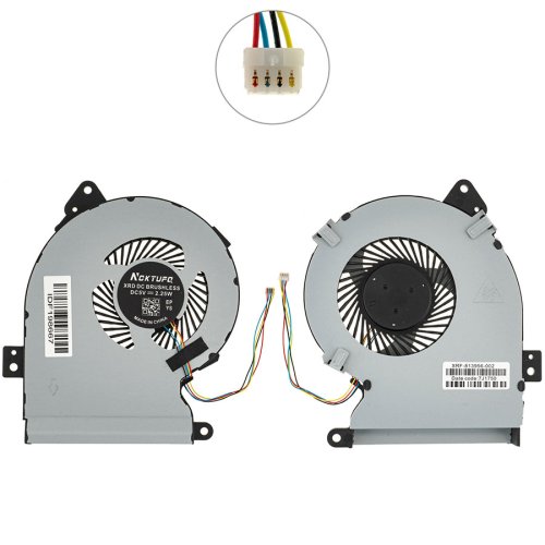 Вентилятор (кулер) 4pin для ноутбука ASUS VivoBook Max X541NA/X541NC, 13NB0CG0T11011