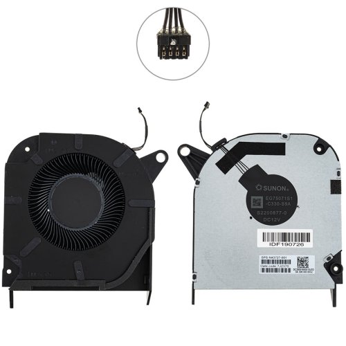 Вентилятор для ноутбука HP Omen 9 Slim 16-U (CPU), 12V Original