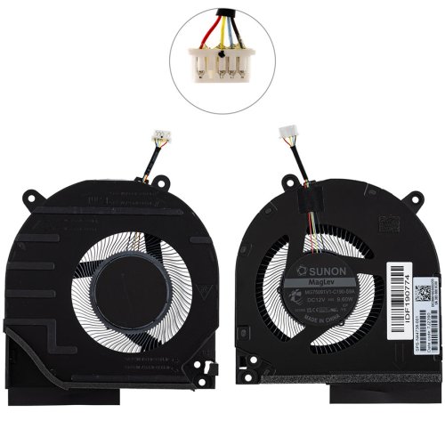 Вентилятор для ноутбука HP OMEN 16-WD, 16-wd0002TX, 16-xd0002AX CPU 12V Original