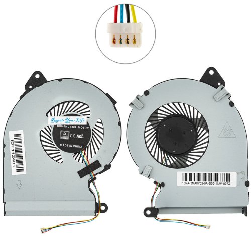 Уцінка: кулер ASUS VivoBook Max X541NA/X541NC, 5V 0.5A, 4pin (13NB0CG0T11011) Original