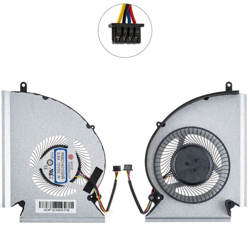Вентилятор для ноутбука MSI GP76/GE76 (CPU), 12V, сумісний з GP76, GE76 Original