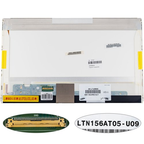 Матриця 15.6" LTN156AT05 1366×768 40pin LED глянцева, роз’єм зліва внизу (renew)
