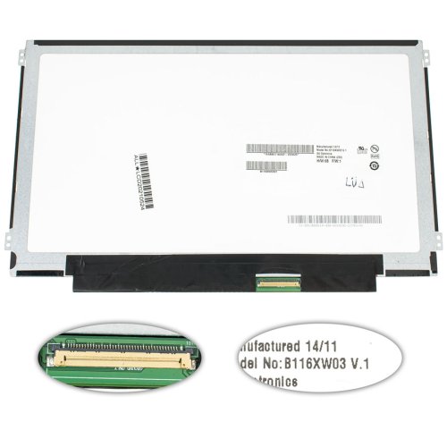 Матриця 11.6" B116XW03 V.1 1366×768 40pin LED Slim матова, роз’єм справа знизу (renew)
