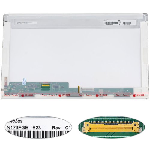 Матриця 17.3" N173FGE-E23 1600×900 eDP 30pin LED глянцева, розʼєм зліва знизу (renew)