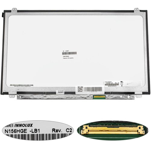 Матриця 15.6" N156HGE-LB1 FHD 1920×1080, 40pin LED Slim (вушка), глянець, розʼєм справа (renew)