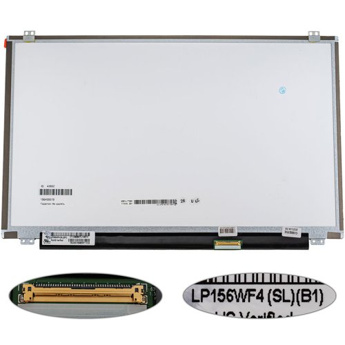 Матриця 15.6" LP156WF4-SLB1 FHD 1920×1080 40pin LED Slim матова, роз'єм справа знизу (renew)