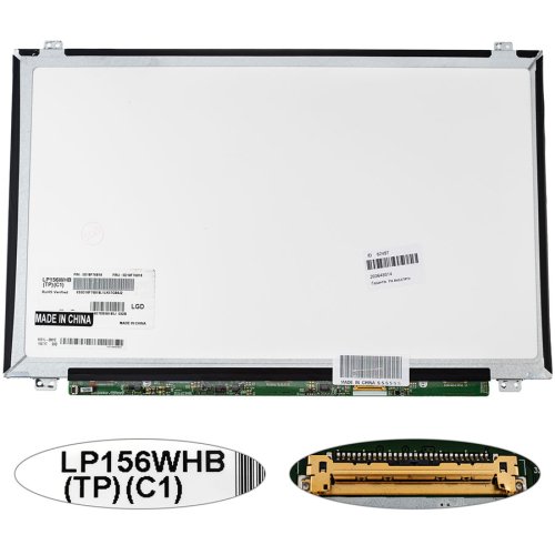Матриця 15.6" LP156WHB-TPC1 1366x768 eDP 30pin LED Slim матова, розʼєм справа внизу (renew)