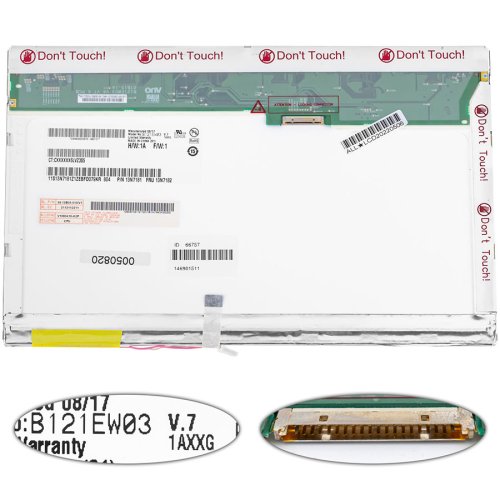Матриця 12.1" B121EW03 V.7 1280×800 20pin 1CCFL глянцева, конектор справа зверху (renew)