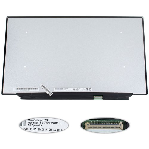 Матриця 17.3" B173HAN05.1 IPS FHD 1920×1080 300Гц eDP 40pin LED Slim матова (розʼєм справа)