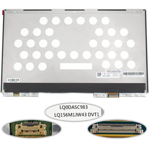 Матриця 15.6" LQ156M1JW43 IPS FHD 1920×1080 eDP 30pin LED Slim матова, роз’єм справа знизу