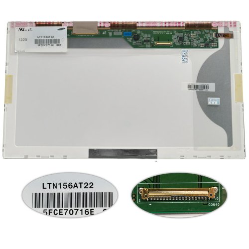 Матриця 15.6" LTN156AT22 1366×768 40pin LED глянцева, роз’єм зліва знизу (Renew)