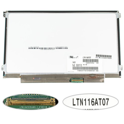 Матриця 11.6" LTN116AT07 1366×768 40pin LED Slim матова, кріпл. збоку, розʼєм справа знизу (renew)