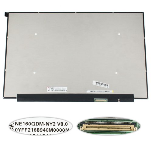 Матриця 16.0" NE160QDM-NY2 2560×1600 IPS 165Гц eDP 40pin LED Slim матова, роз’єм справа знизу