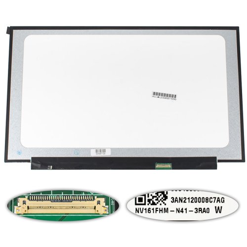 Матриця 16.1" NV161FHM-N41 IPS FHD 1920×1080 eDP 30pin LED Slim матова, роз’єм справа знизу