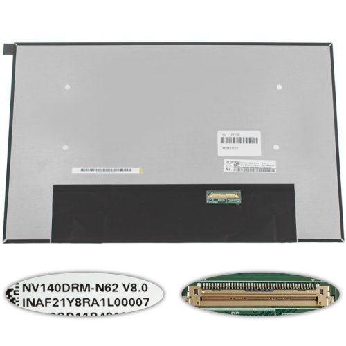 Матриця 14" NV140DRM-N62 IPS 2240×1400 eDP 40pin матова Slim LED, роз’єм справа знизу