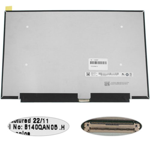 Матриця 14.0" B140QAN05.H IPS 2240×1400 eDP 40pin Slim матова, розʼєм справа знизу для ноутбука