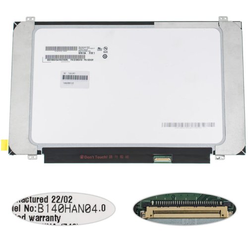 Матриця 14" B140HAN04.0 IPS FHD 1920×1080 eDP 30pin матова SLIM 250кд 45%NTSC (Уцінка)