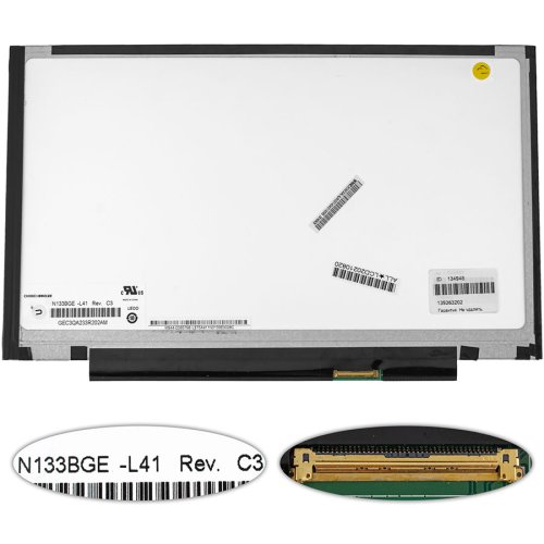 Уцінка! Матриця 13.3" N133BGE-L41 Rev.C3 1366x768 40pin LED Slim глянець, роз’єм справа знизу