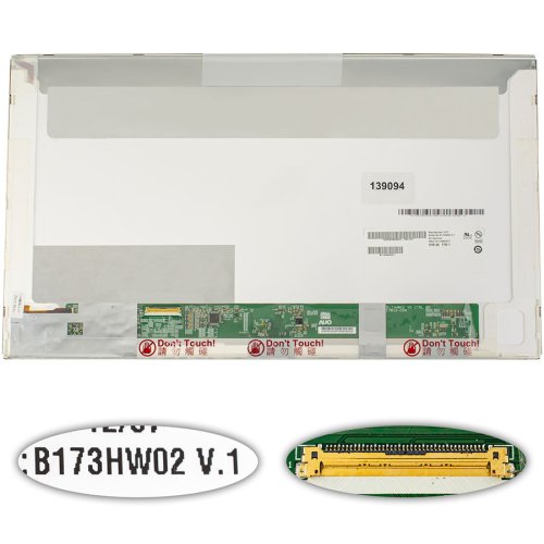 Уцінка! Матриця 17.3" B173HW02 V.1 FHD 1920×1080, 40pin, LED, глянець, роз’єм зліва знизу (renew)