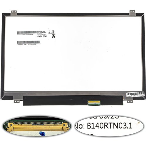 Уцінка! Матриця 14" B140RTN03.1 1600×900 40pin LED Slim матова, розʼєм справа знизу (renew)