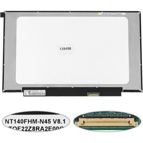 Уцінка: матриця 14" NT140FHM-N45 FHD 1920×1080 eDP 30pin LED Slim матова, роз’єм справа знизу