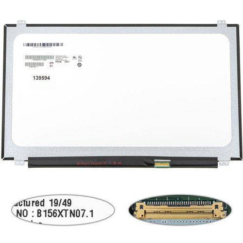 Уцінка! Матриця 15.6" B156XTN07.1 1366×768 eDP 30pin LED Slim матова, розʼєм справа знизу