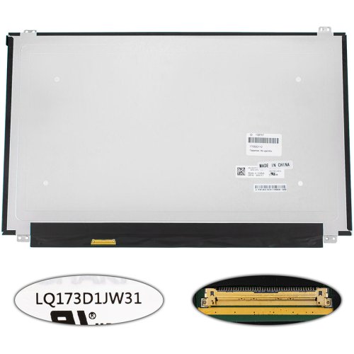 Матриця 17.3" LQ173D1JW31 IPS 4K 3840×2160 eDP 40pin LED Slim матова, розʼєм зліва знизу